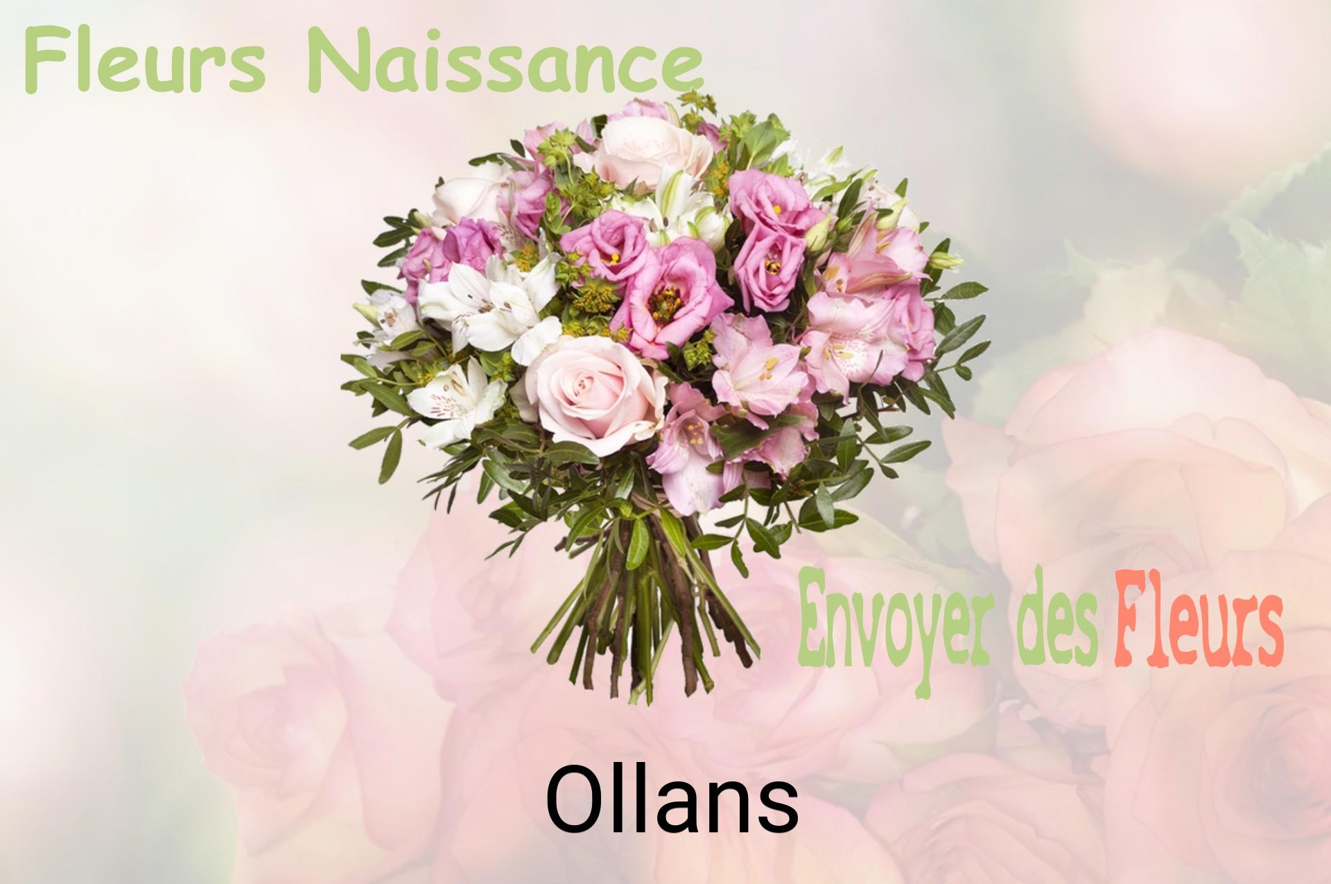 Bouquet de fleurs de naissance livré à Ollans